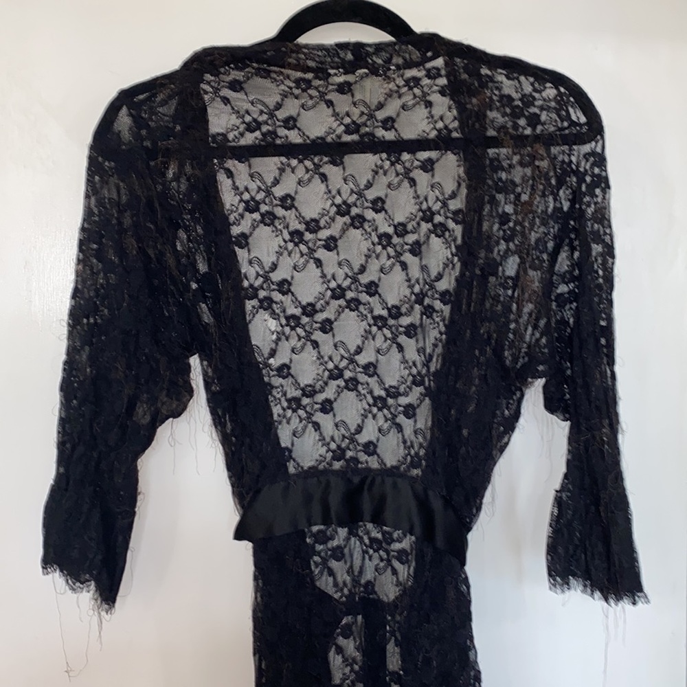 Lace lingerie robe